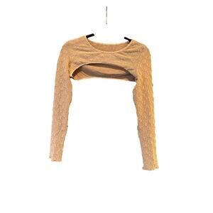 FanFanFan Boutique Brown Bolero Crop Top Women's Size Large - NWT